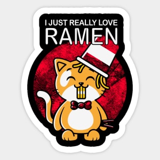 I just really love Ramen Kawaii Neko Cat Sticker